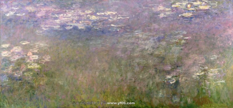 莫奈油画高清素材免费下载——睡莲-乙霏美术素材网